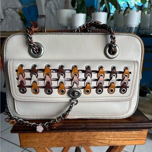 Coach 1941 Turnlock Dylan Satchel with colorblock link